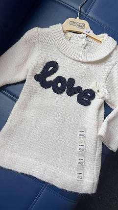 Плаття на довгий рукав (6-9м.) Молочний (YOLA.BABY.SHOP), фото 3