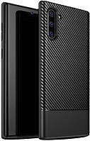 Защитный чехол-панель MADORU Carbon Combi для Samsung Galaxy Note 10 Black