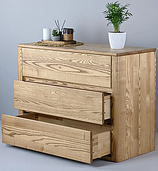 Комод "Еко" з дерева ясен з фурнітурою Blum