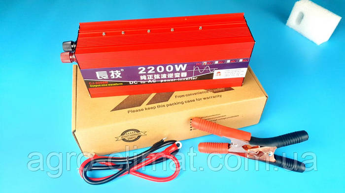 Інвертор 12V-220V з чистим синусом і високим КПД (до 95%) 2200 Вт (ID ...