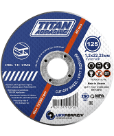 Круг відрізний для металу, 125 х 1,6 х 22, Титан