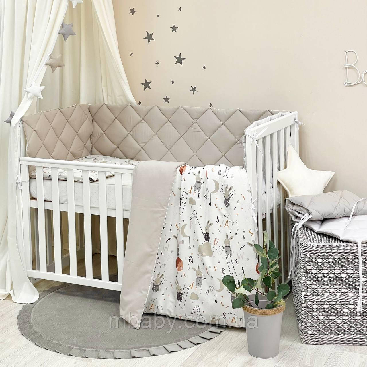 Комплект Baby Mix Зайці на драбинці бежевий, фото 1