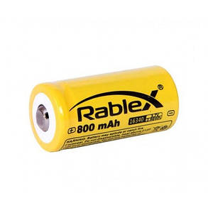 Акумулятор Rablex Li-Ion 16340 (CR 123) 3.7V 800mAh для ліхтариків, фото 3