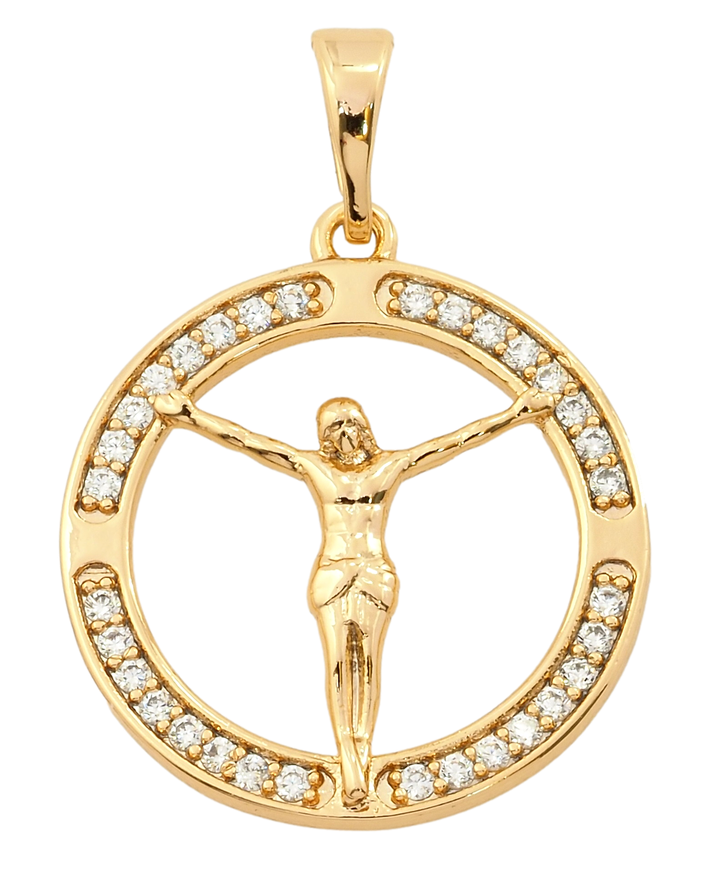Кулон Xuping Позолота 18K "Коло з Розп'яттям" для ланцюжка до 5мм