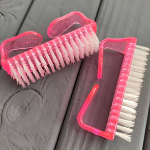 Щітка для нігтів середня рожева