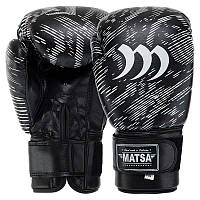 Перчатки боксерские на липучке PVC MATSA MA-7762 черный