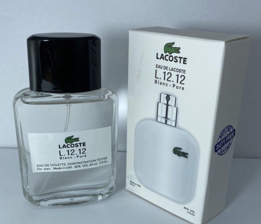Міні-тестер Duty Free 60 ml Lacoste Eau De L.12.12 Blanc Pure, Лакост О Де Лакост Л 12 Бланк Пур