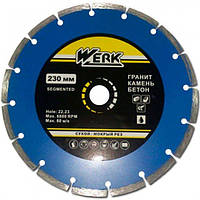 Диск алмазного Segment 1A1RSS/C3-W 230*7*22.23 WE11012/42326 WERK