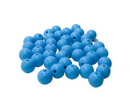Намистини Finding Куля круглі глянсовий Блакитні 10 мм діаметр Ціна за 1 штук