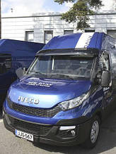 Козирок на лобове скло (чорний глянець, 5 мм) Iveco Daily 2014+