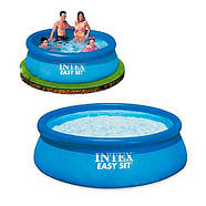 Надувний безкаркасний круглий басейн (244 х 76 см, 2419л, ремкомплект) Intex 28110 Синій, фото 2