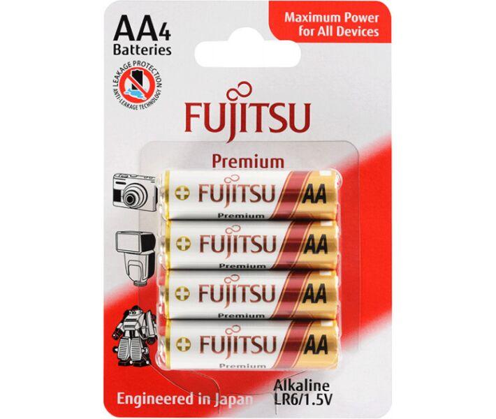 Лужна батарейка FUJITSU Alkaline Premium АА/LR6 4шт/уп blister, фото 1