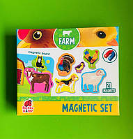 Игра ВладиТойс Набір магнітний Magnetic set Farm (RK2090-01) Ферма, з дошкою