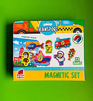 Игра ВладиТойс Набір магнітний Magnetic set Transport (RK2090-04) Траспорт, з дошкою