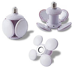 Лампочка з вбудованою колонкою LED Football UFO Lamp EL-2357 40 Вт, люстра лампочка з колонкою 3 Вт і