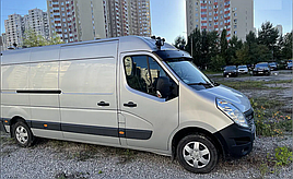 Козирок на лобове скло (чорний глянець, 5 мм) Renault Master 2011+