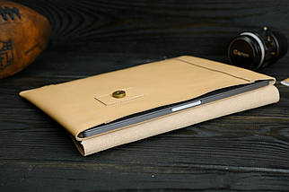 Шкіряний чохол для MacBook Air 13" (2018-2021), Дизайн №20, натуральна шкіра Grand, колір Бежевий, фото 2