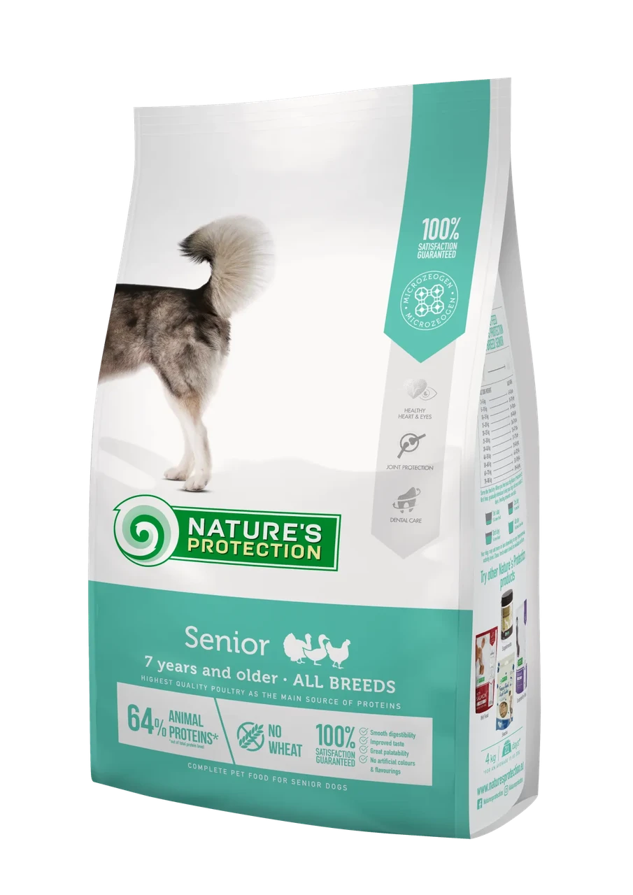 Сухий корм для дорослих собак усіх порід старше 7 років Senior All Breeds Nature's Protection 12 кг (м'ясо птиці)