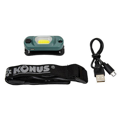 Ліхтар налобний Konus Konusflash-6 USB Rechargeable, фото 3