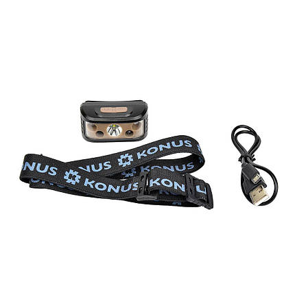 Ліхтар налобний Konus Konusflash-7 (236 Lm) Sensor USB Rechargeable, фото 3