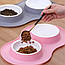 Подвійна миска для собак із силіконовим килимком Нековзна миска для води їжі кішок та цуценят, фото 6