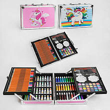 Дитячий набір для малювання C 49398, 2 кольори, 144 предмети, у валізі