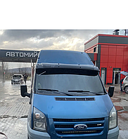 Козырек на лобовое стекло (черный глянец, 5мм) Ford Transit 2000-2014 гг.