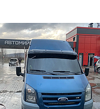 Козирок на лобове скло (чорний глянець, 5 мм) Ford Transit 2000-2014 рр.