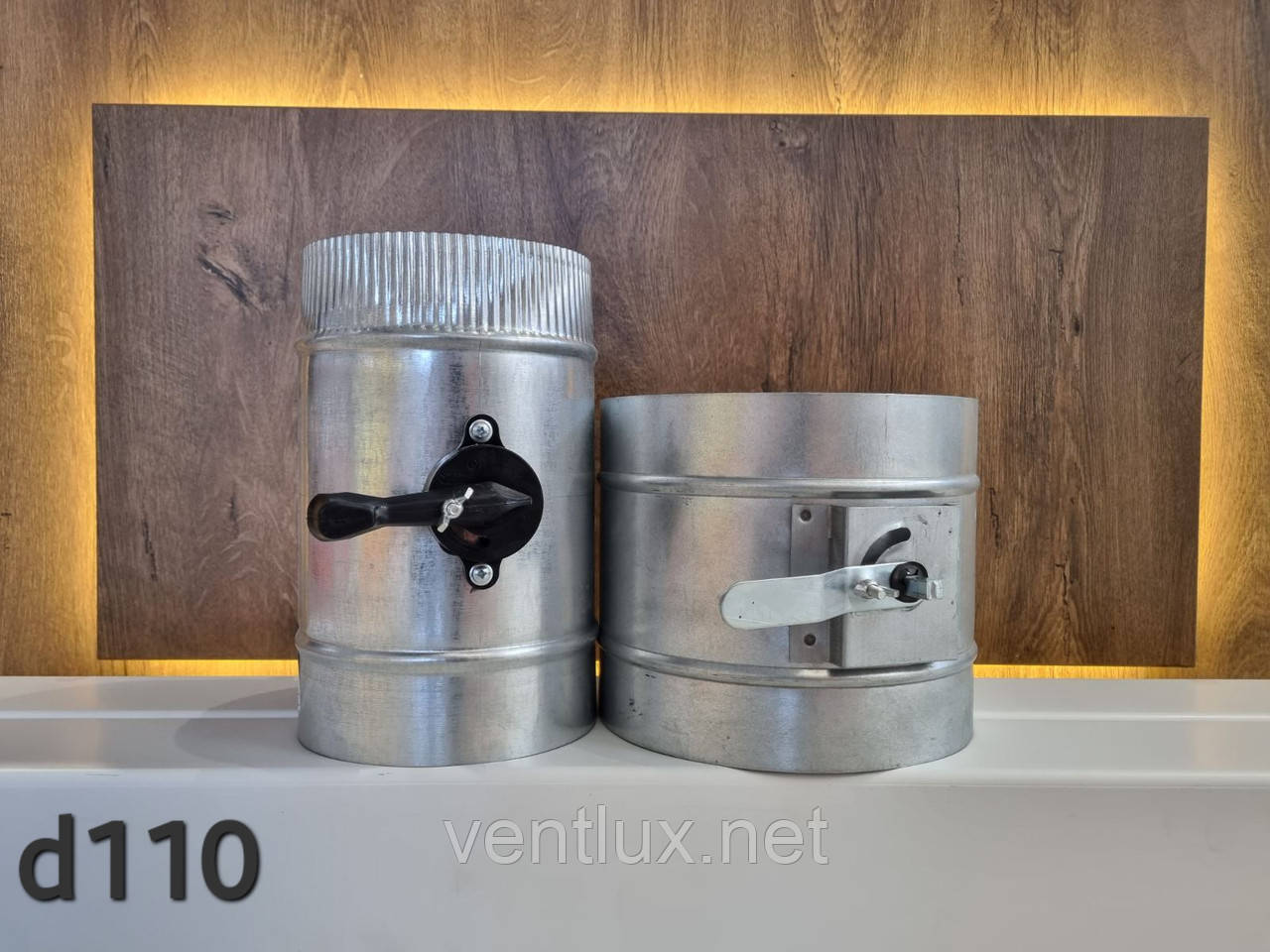 Дросель-клапан оцинкований (ручка) d-110