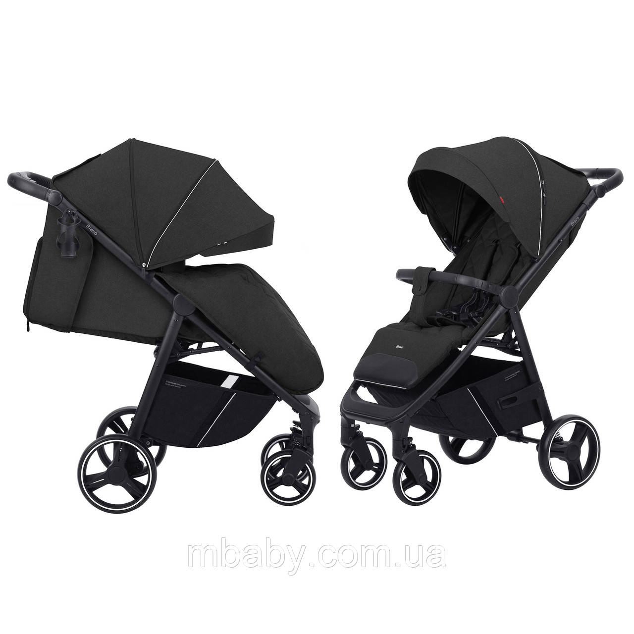 Прогулянкова коляска CARRELLO Bravo CRL-8512 Pure Black /1/
