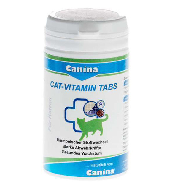 Вітаміни для кішок Canina Cat Vitamin Tabs комплексна добавка, 100 таб