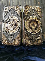 Невероятно красивые деревянные нарды, оформлены ручной резьбой, 52*26*8 см, арт.190368