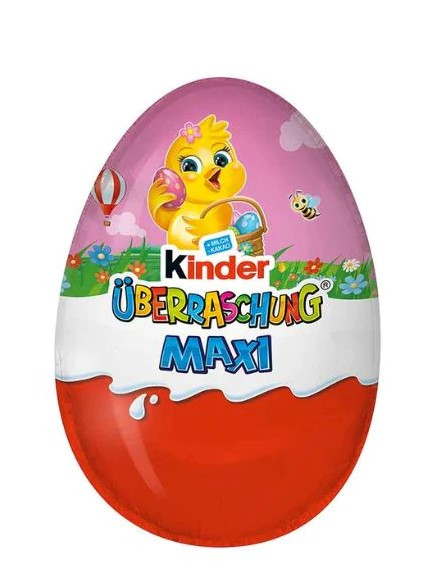 Шоколадне яйце Kinder Easter MAXI 100g (Бажано вжити до 21.08.2024), фото 1