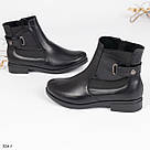 Шкіряні чорні жіночі черевики демі 36-41, фото 6