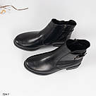 Шкіряні чорні жіночі черевики демі 36-41, фото 2