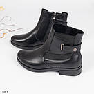 Шкіряні чорні жіночі черевики демі 36-41, фото 5