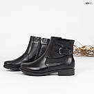 Шкіряні чорні жіночі черевики демі 36-41, фото 4