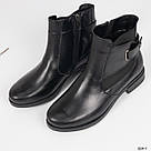 Шкіряні чорні жіночі черевики демі 36-41, фото 3