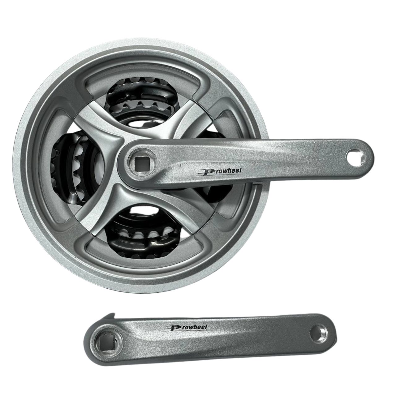 Шатуни Prowheel N08 48-38-28 170мм із захистом ланцюга сіра