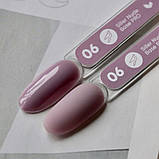 Siller Nude Base Pro №6 - камуфлююча кольорова база (пилово-бузковий), 8мл, фото 2