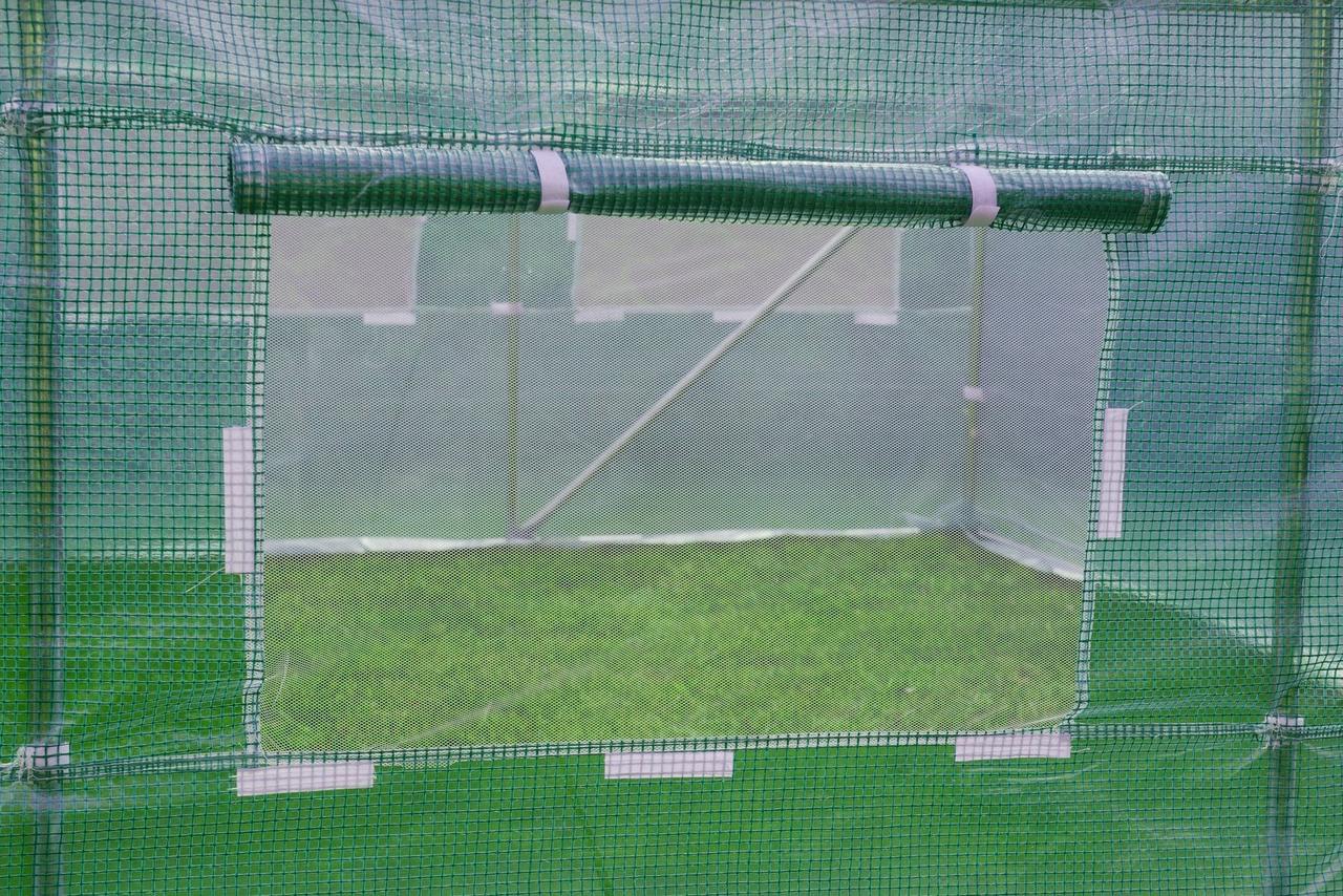 Садова теплиця парник з вікнами FunFit Garden 18m2 = 600х300х200 см (зелена) - фото 4 - id-p1769863893