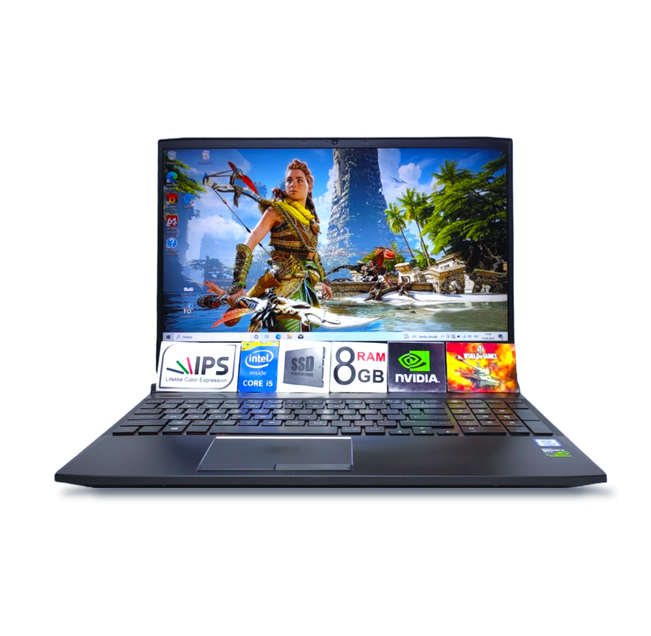 Ігровий ноутбук HP OMEN IPS FHD 15.6" Core i5-8300H 4 ядра 8GB DDR4 SSD128GB+HDD1TB Nvidia GTX 1050 4GB