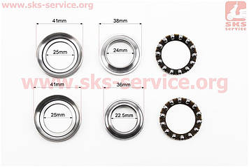 Підшипники керма VIPER MX 200R, VIPER V200R, (22,5х41x12/41x24x12)Forte FT300,91683/01,302030-212-0000, LU019505,