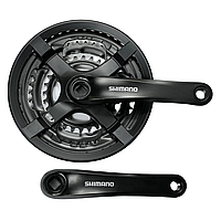 Система Shimano 48/38/28 зуба FC-TY501 чорний 170 мм