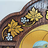 Ікона різьблена Петро і Февронія з декором 28х22 см, фото 5