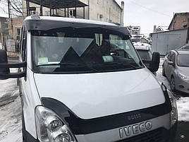 Козирок на лобове скло (чорний глянець, 5 мм) Iveco Daily 2006 — 2014