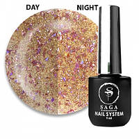 База світловідбиваюча Saga Professional Fiery Base 08 золото з блискітками, 9 мл