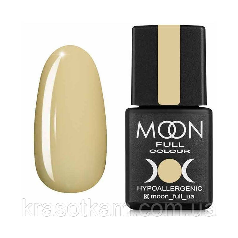 Гель-лак Moon Full Summer No608 молочно-гірчичний світлий, 8 мл.