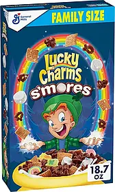 Хлопья Lucky Charms Smores Breakfast Cereal with Marshmallows, Family Size 530g