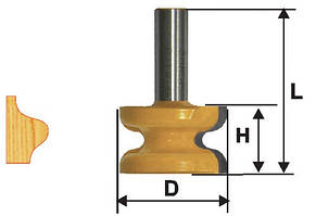 Кромочная Фреза фігурна ф41.3х25.4, хв.12мм (арт.10579)
